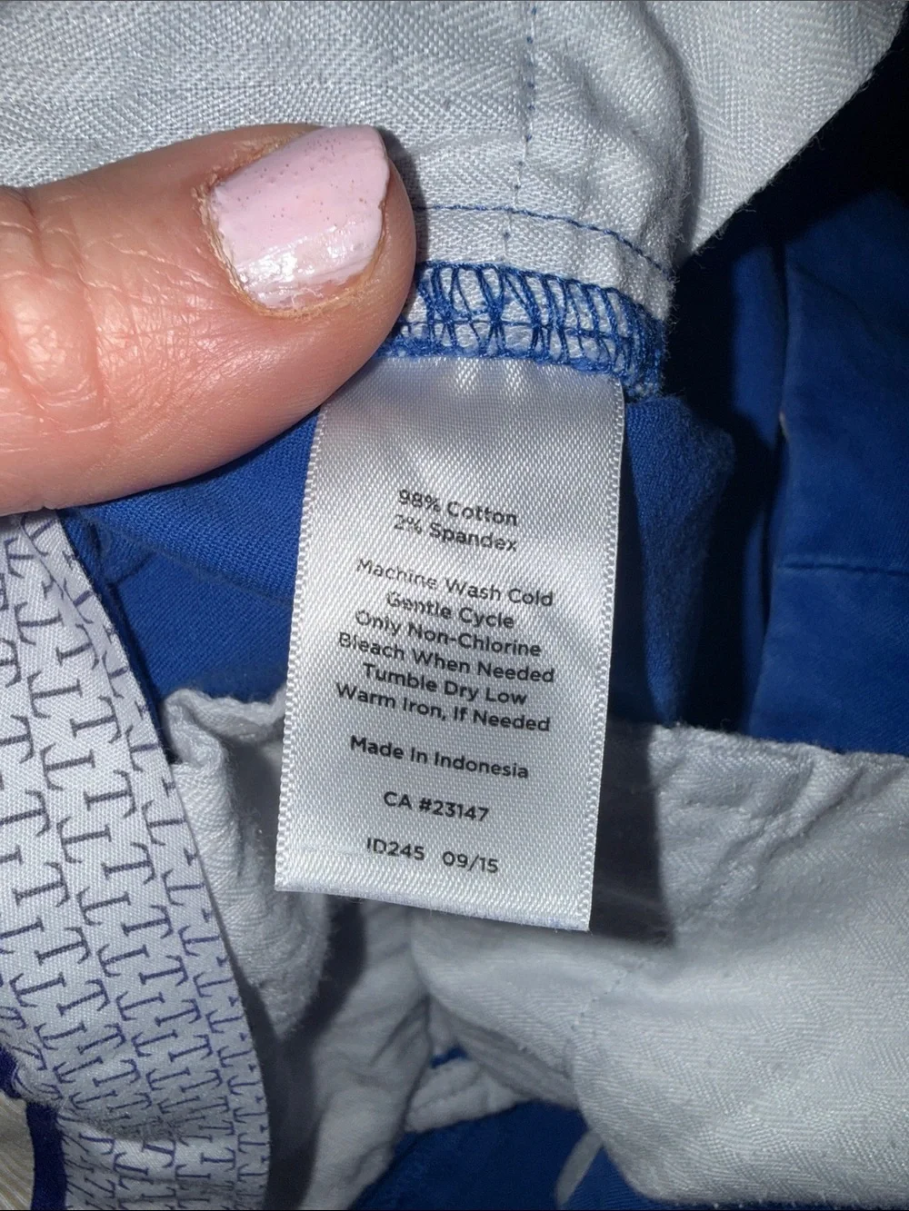 Talbots The Perfect Crop Royal Blue Ankle-Length Pants - size 6. EE